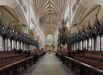 Exeterin katedraalin sisäkuva