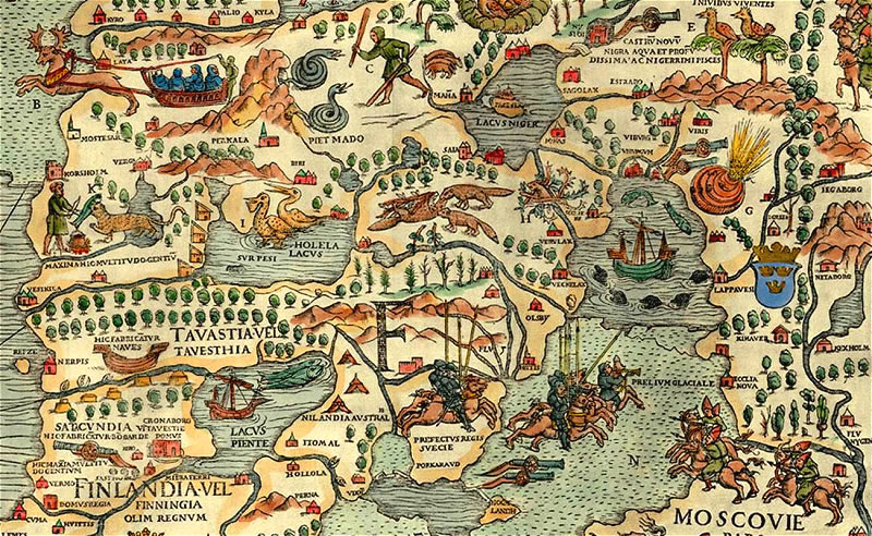 Olaus Magnus, Carta Marina, Keski-Suomi 