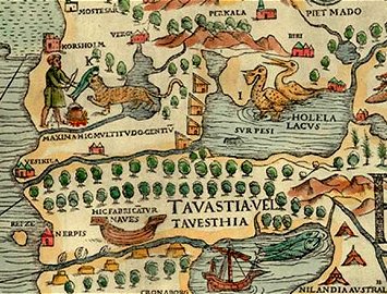 Tavastia Olaus magnuksen kartassa